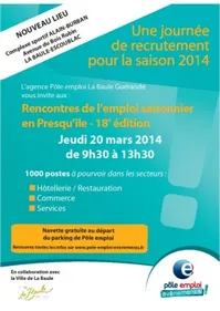 1 000 jobs saisonniers à pourvoir ce jeudi matin à La Baule !