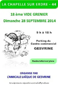 18ème vide grenier Gesvrine - La Chapelle sur Erdre