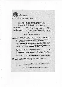 Réunion d'information ouverte à tous