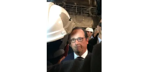 François Hollande à Saint-Nazaire ce mardi
