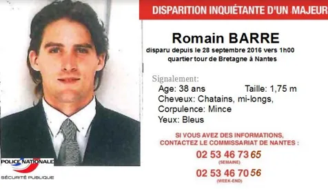 Disparition de Romain Barré : deux jeunes dont un mineur mis en examen