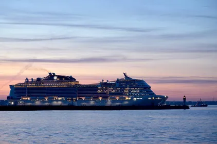Saint-Nazaire : première sortie en mer du MSC Meraviglia
