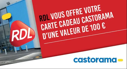 VOTRE CARTE CADEAU « CASTORAMA » 100 €