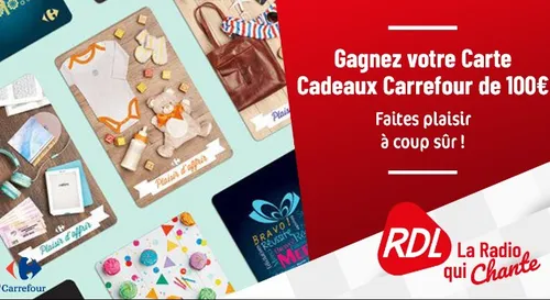 GAGNEZ 100€ DE CARTE CADEAUX CARREFOUR