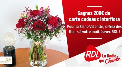 GAGNEZ VOTRE CARTE CADEAU INTERFLORA DE 200€ AVEC RDL