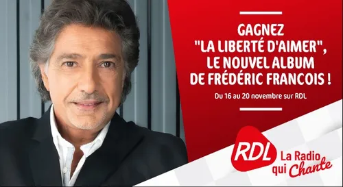 Gagnez le nouvel album de Frédéric Francois sur RDL !