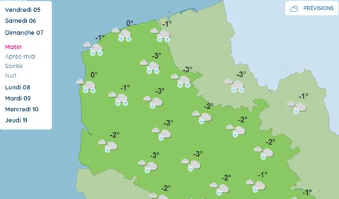 Le froid et la neige de retour ce week-end dans le Nord et le...