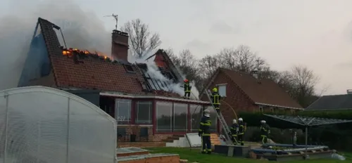 Heuringhem: Une maison ravagée par un incendie, ce jeudi soir