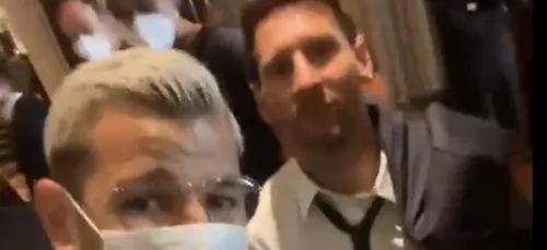 Au culot, un habitant d'Armentières est allé à la rencontre de Messi !