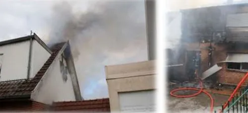 Une maison détruite par le feu à Montigny-en-Gohelle