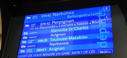 Perturbations dans la région sur le réseau SNCF