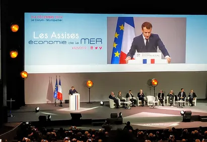 Emmanuel Macron à Montpellier hier matin