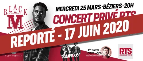 Le concert privé avec Black M prévu initialement le mercredi 25...