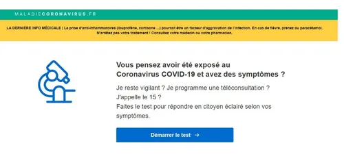 Coronavirus : un outil pour se tester est en ligne