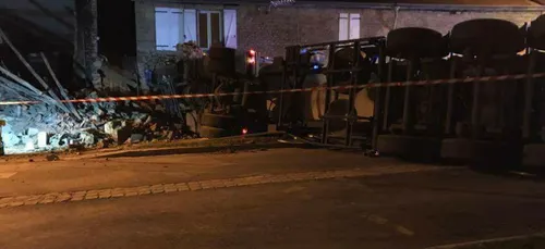 Accident de Cliron : le camion a été enlevé.