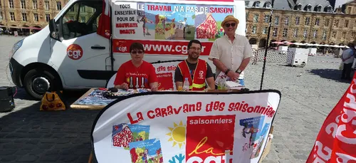 La caravane des saisonniers de la CGT a fait étape à Charleville