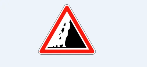 Éboulement de roches entre Fumay et Revin