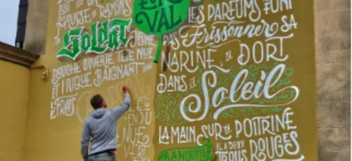 Une nouvelle fresque Rimbaud à Charleville-Mézières.