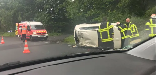 Accident en haut de la Côte des Mazures