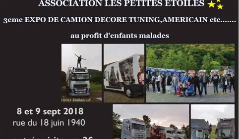 Des camions s'exposent à Vireux-Molhain pour une bonne cause.