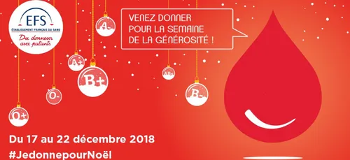 Don du sang : semaine de la générosite pour l'EFS.