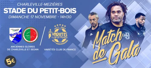 Football : un match de gala avec le Variétés Club de France le 17...