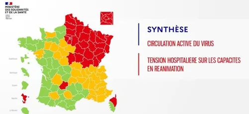 Les Ardennes en rouge sur la première carte provisoire de...