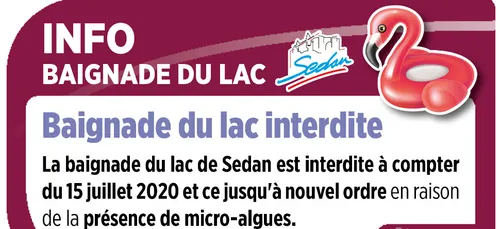 Baignade interdite au Lac de Sedan
