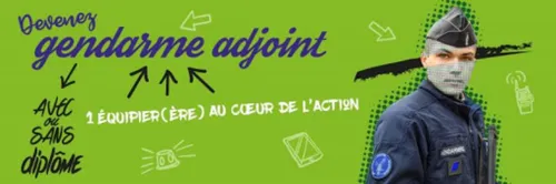La Gendarmerie Nationale recrute des gendarmes adjoints.