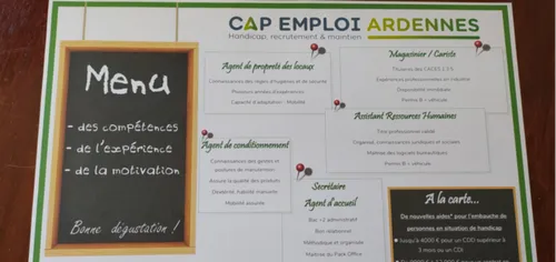 Ardennes : Cap Emploi imprime des CV sur des sets de table de...