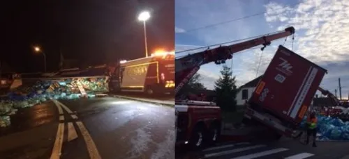 Perche : un camion couché sur la D923