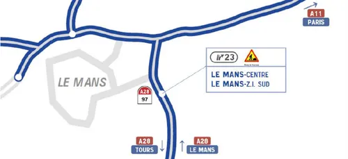 A28 : reprise des travaux dans l’échangeur Le Mans Centre-ZI Sud