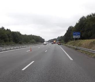 Un camion en feu sur l’A11
