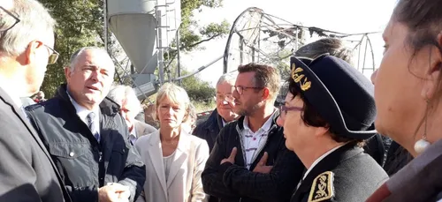 Didier Guillaume en visite dans l’Orne après l'incendie d'une...