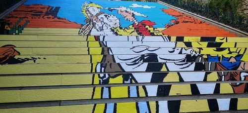 Blois : Lucky Luke s'est installé sur les escaliers