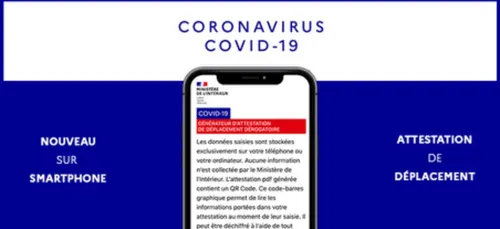 L’attestation dérogatoire de déplacement désormais disponible sur...