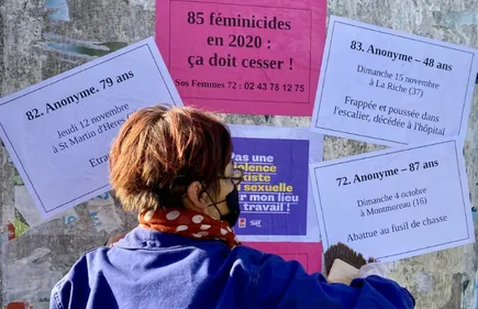 Le Mans : "85 affiches pour 85 féminicides en 2020"