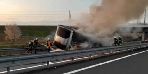 Reprise du trafic sur l'A28 après l'incendie d'un camion