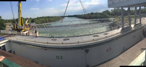 La plus longue passerelle cyclable d'Europe installée à Gambsheim