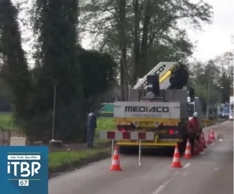 Un radar tourelle entre Krafft et Plobsheim