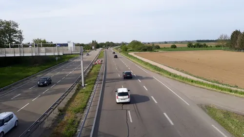 Début des travaux sur la RD1083 à Erstein 