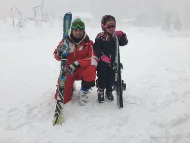 Première matinée dans la poudreuse au Lac Blanc