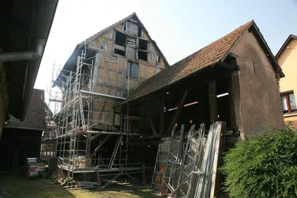Sauvegarde du patrimoine : démontage du séchoir à tabac de Lipsheim