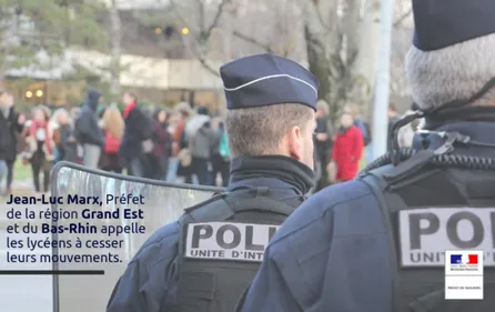Le préfet appelle les lycéens à cesser les rassemblements 