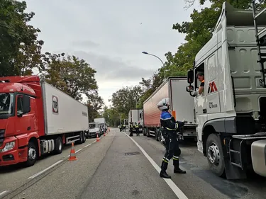 Contrôles des poids lourds à Strasbourg