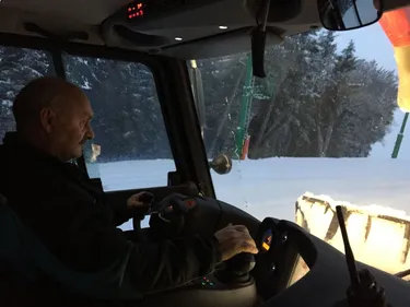 Lac Blanc : Hubert nous a appris à damer les pistes