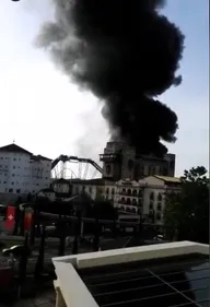Impressionnant incendie à EuropaPark