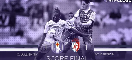 TFC 1-1 LOSC : Deux points de perdu