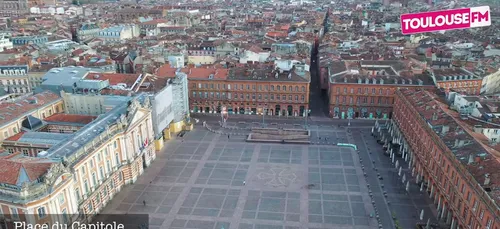 IMAGES AÉRIENNES DE TOULOUSE CONFINÉE