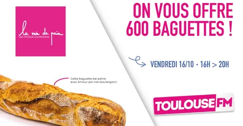 On vous offre 600 baguettes !